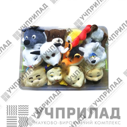 Ляльки-рукавички "Родина" та "Тварини" для лялькового театру (12 персонажів)